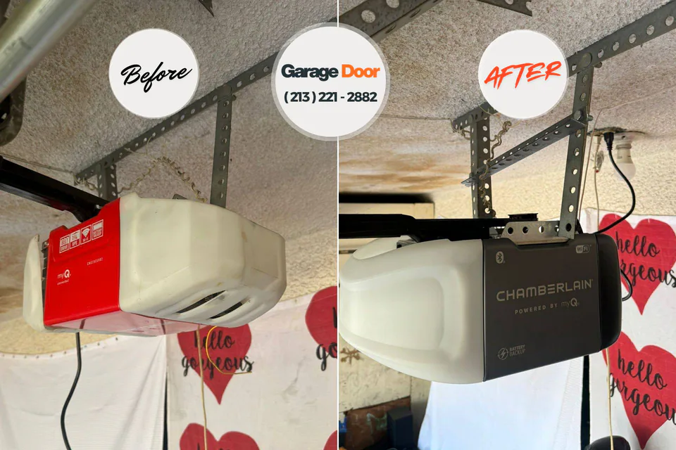 Before and after: garage door repair Cordova, AK